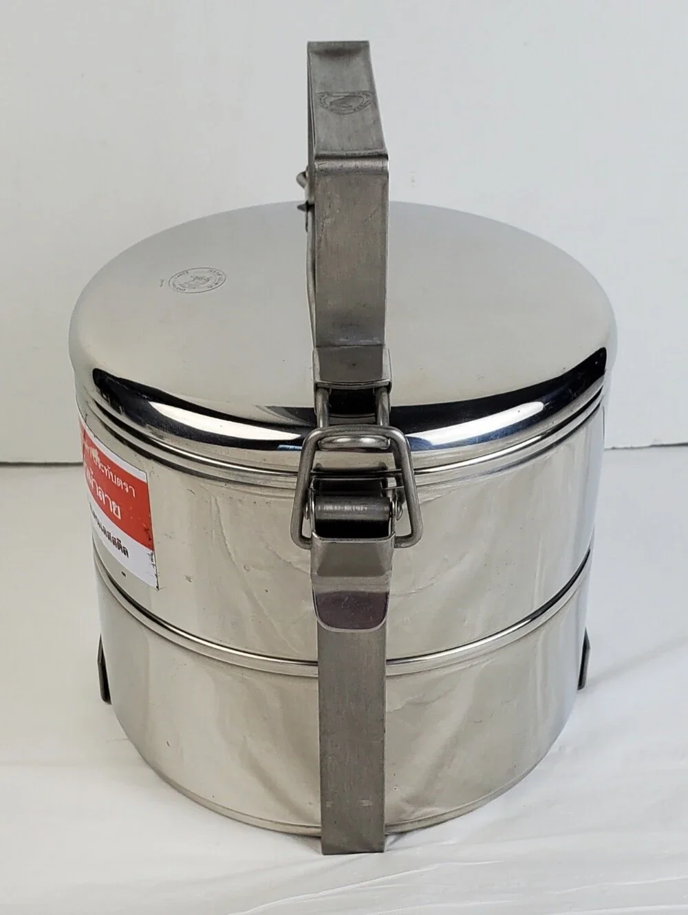 Zebra Thailand Stainless Steel 2 Level Tiered Food Carrier Lunch Box Tiffin EUC